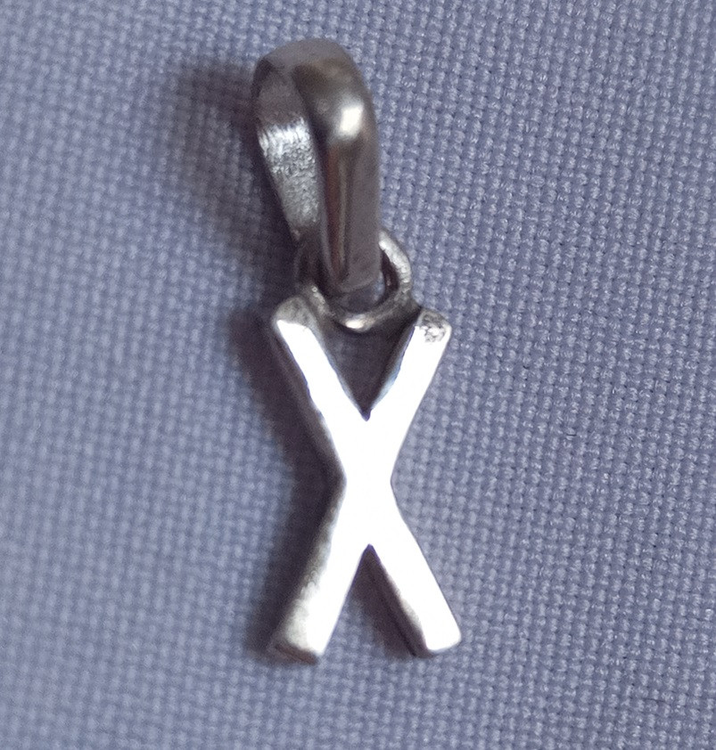 Руна Ґебо скандинавський оберіг із срібла 925 проби, фото 1