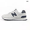 Жіночі кросівки New Balance 574 Grey Blue (Сірі) Нью Баланс 574 повсякденні замша сітка демісезон, фото 2