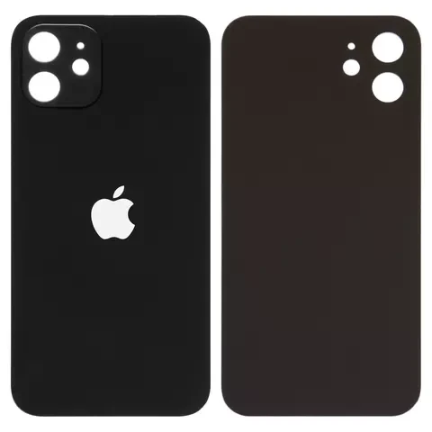 Задня панель корпуса для iPhone 12, потрібно знімати скло камери, чорна small hole, фото 1