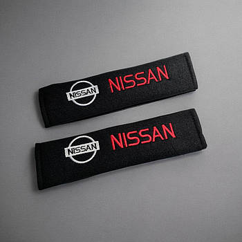 Чохол на ремінь безпеки з логотип Nissan 2шт