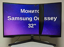 Монітор 32" ігровий вигнутий Samsung Odyssey G5 на запчастини дефекти