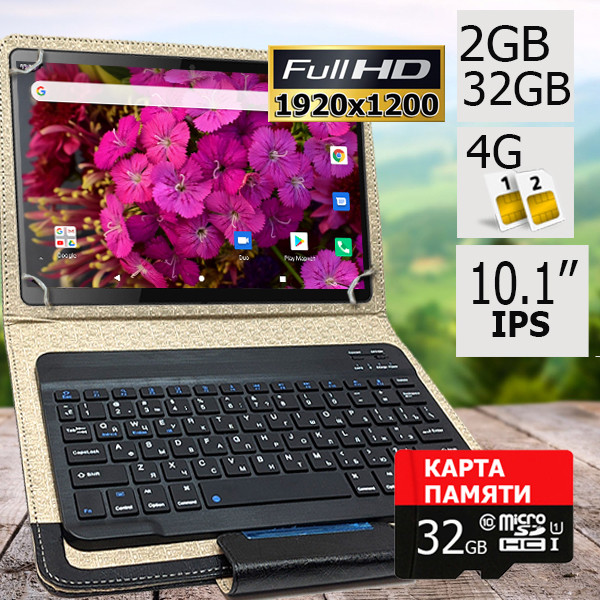 Планшет-телефон Hoozo X1001 Full HD 32Gb LTE Jet Black + Чохол із Bluetooth клавіатурою + Карта пам'яті 32ГБ!