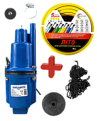 Вібраційний насос для колодязя GRAND WATER XVM 60 (Верхній забір) + Шланг 3/4 30 м