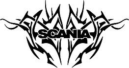 Наклейка на задню частину кабіни SCANIA 70х37 см