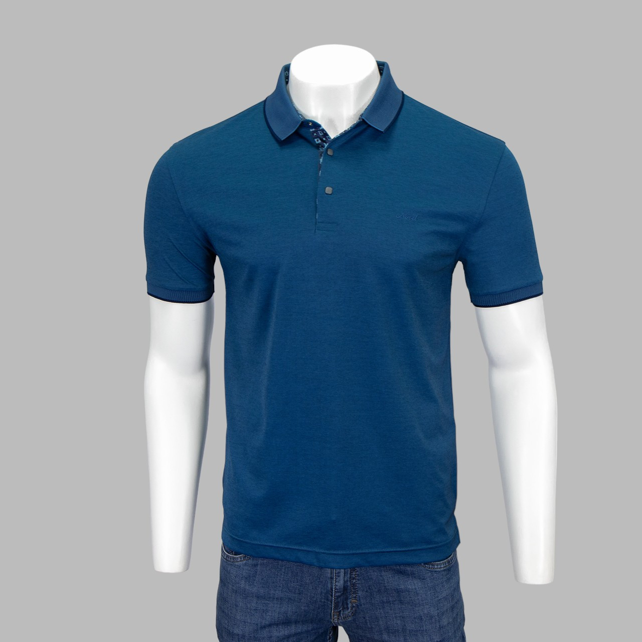 Футболка чоловіча NOVEL G-5072 DARK INDIGO 50% бавовна 50% поліестер L(Р)
