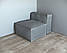 Крісло модульне м'яке Tobi Sho Вальде велюр Florida Grey нерозкладне, 800х1100х700 мм, фото 2