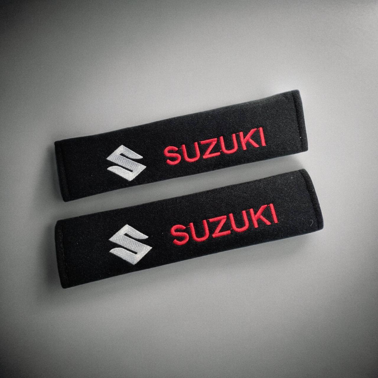 Чохол на ремінь безпеки з логотип Suzuki 2шт, фото 1