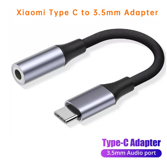 Xiaomi 12T Mi Pad 5 Pro Poco F5 Pro USB Type C AUX USB Type C to Female Adapter 3.5 flatline