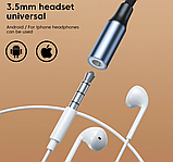 Перехідник адаптер Xiaomi 12T Mi Pad 5 Pro Poco F5 ZTE Nubia Pro USB Type-C на AUX USB Female Adapter мама 3.5, фото 7