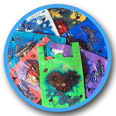 Пакет майка з малюнком поліетиленова 29х46 GS "Daisy Shuffle" біла 250 шт/уп., фото 5