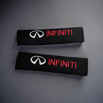 Чохол на ремінь безпеки з логотип Infiniti 2шт