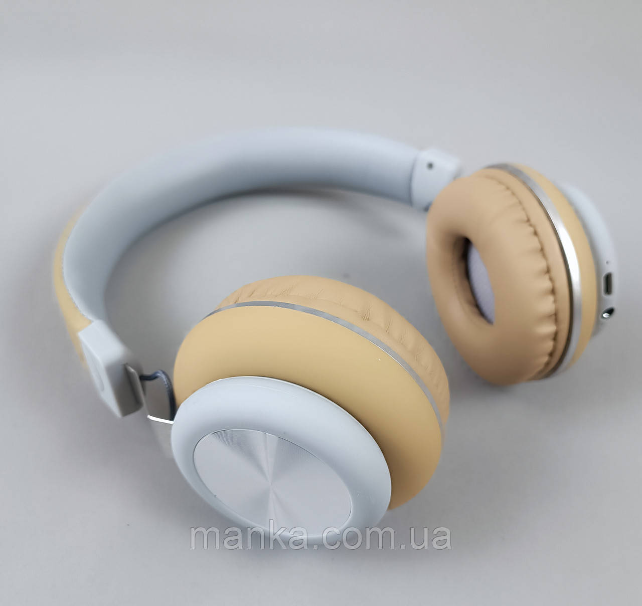 Навушники безпровідні C 57879 бездротові Bluetooth коричневого кольору , радіо, мікрофон, фото 1