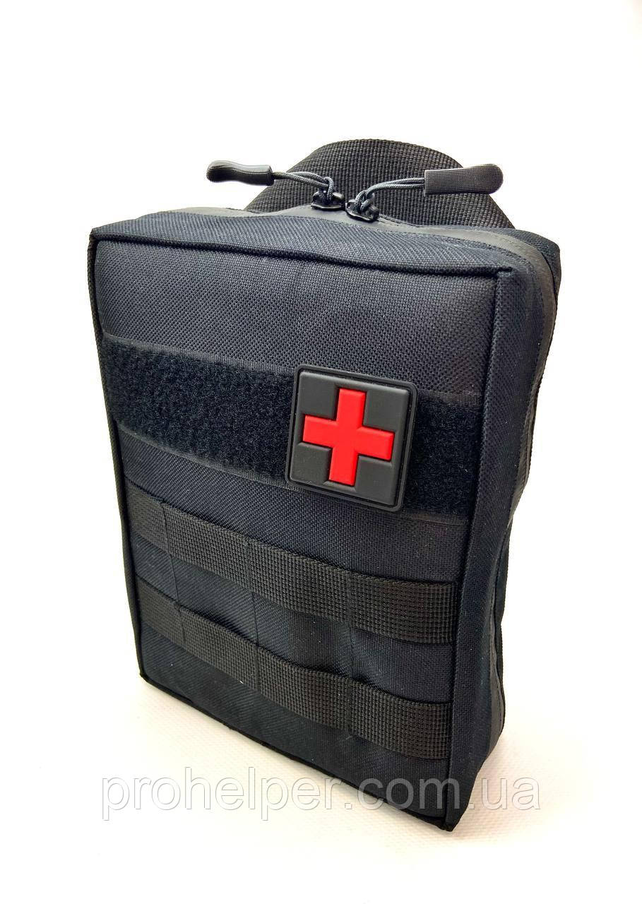 Аптечка цивільна наповнена з двома турнікетами чорна, фото 1