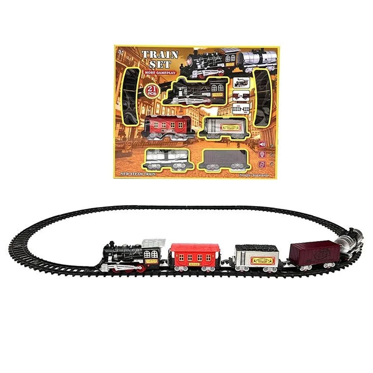 Залізниця (21 елемент, звук, світло, на батарейках) 230-6