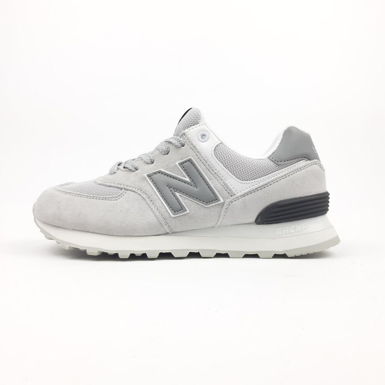 Жіночі кросівки New Balance 574 Light Grey (Сірі) Нью Баланс 574 повсякденні замша сітка демісезон