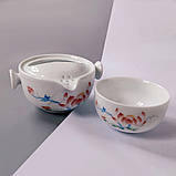 Гайвань керамічна в японському стилі Яскрава квітка (Гайвань+піала), фото 2