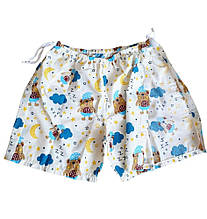 Адаптивні труси / шорти чоловічі / нижня білизна на липучках 52-54 білі з принтом 113 XXL