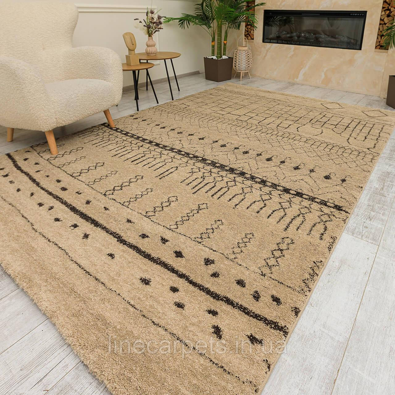 Ворсистий килим TUNIS 0017 bej бежевий