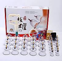 Набір вакуумних масажних банок JINKANG із насосом-вакууматором 24 шт