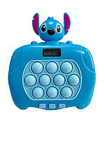 Поп Іт електронна іграшка антистрес Pop it  Quick Push Led Version Стіч