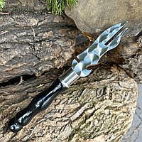 Виделка з дерев'яною ручкою для зняття м'яса 280х2 мм чорна