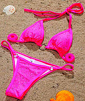 Купальник зі  стразами, колір Fuchsia (розмір на вибір)