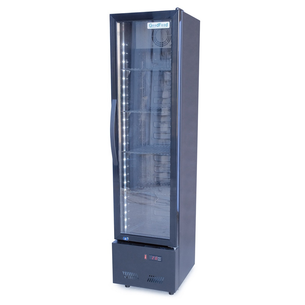 Шафа холодильна для напоїв 135 л GoodFood BC160NBB2LED black-black