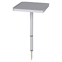 Стол Bo-Camp Peg Table 26x26 cm Grey (1402722) кемпинговый, максимальная нагрузка 10 кг, алюминий, стильный
