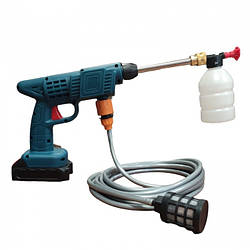 Акумуляторна мийка високого тиску на 2 акумулятори автомийка Синя