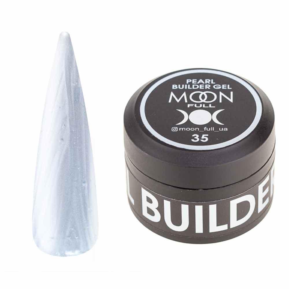 Моделюючий гель для нігтів Moon Full Pearl Builder Gel №35 Крижаний діамант, 30 мл, фото 1