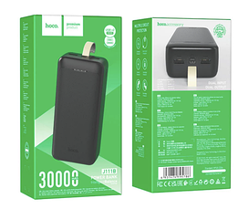 Портативний зарядний пристрій повер банк Power Bank Hoco J111B на 30000 mAh, чорний, фото 5