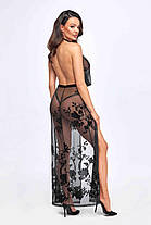 Платье Noir Handmade F312 Divinity long flocked mesh dress with open back - L, фото 3