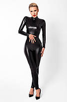 Комбинезон Noir Handmade F319 Caged wetlook catsuit with zippers and ring - S, фото 3