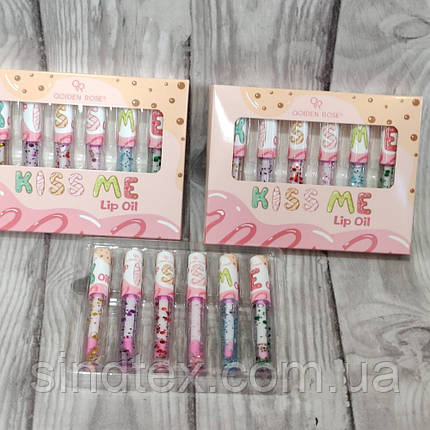 Блиск для губ із блискітками Qoiden Rose Kiss Me Lip Oil, фото 1