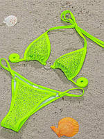 Купальник зі стразами Fluo Green (розмір на вибір)