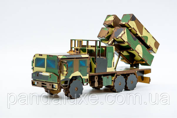 Дерев'яний 3D конструктор ЗРК NASAMS 160 деталі Насамс, фото 6