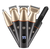 Тример для домашнього використання Hots Rechargeable Grooming Kit 5in1 Gold (LK-881-GO), фото 3