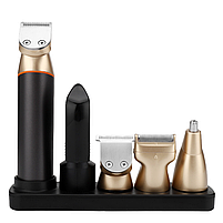 Тример для домашнього використання Hots Rechargeable Grooming Kit 5in1 Gold (LK-881-GO), фото 4