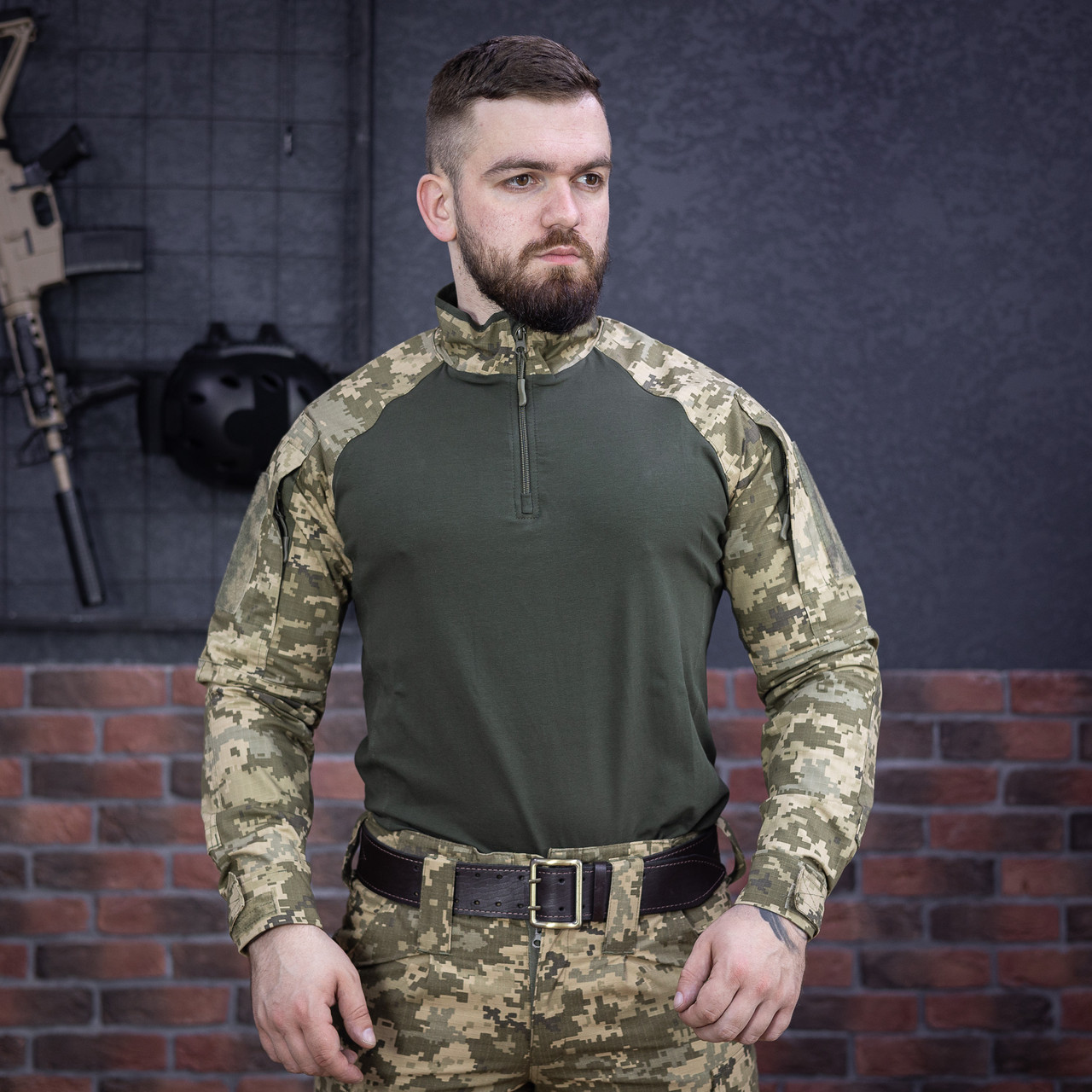 Тактична сорочка Tornado Ubacs (Кулір) з кишенями під налокітники піксель