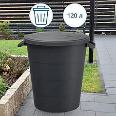 Сміттєвий бак 120 л Prosperplast Smooth Пластиковий вуличний контейнер для сміття Сміттєві баки