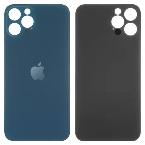 Задня панель корпуса для iPhone 12 Pro Max, не потрібно знімати скло камери, синя big hole, фото 1