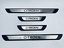 Накладки на пороги для Citroen C3 2002-2009 (хром-пласт) TAN24, фото 3