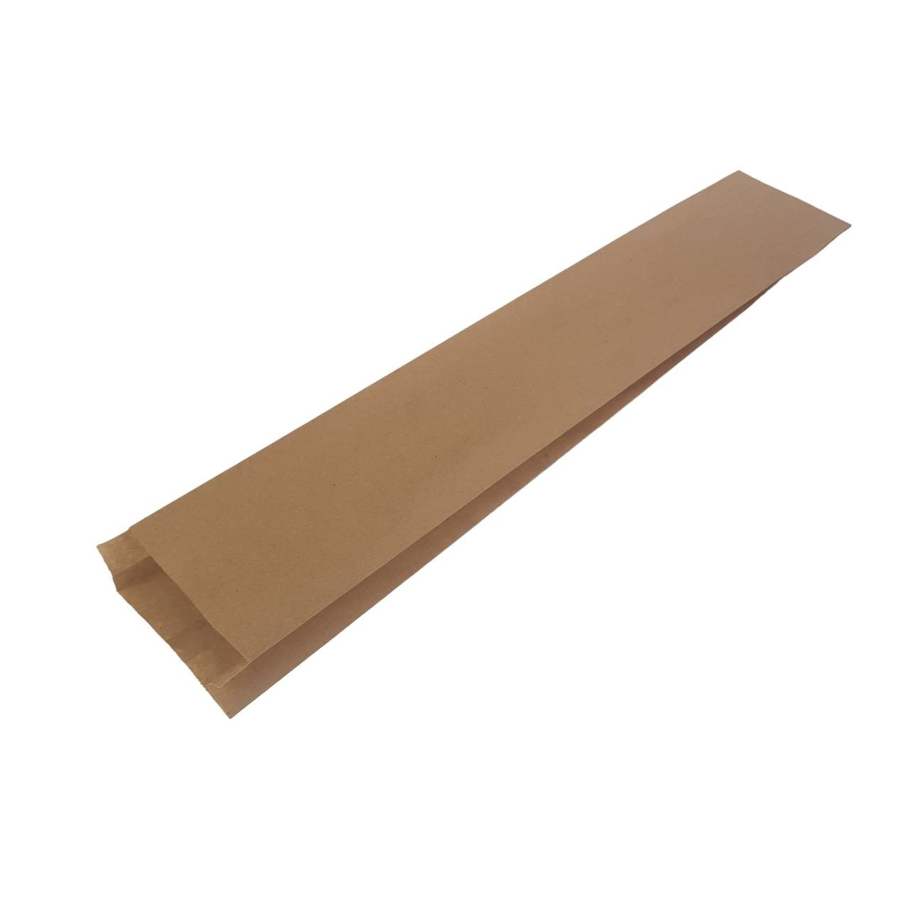 Паперовий пакет саше бурий 100x40x550 (уп-100шт) під багет
