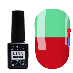 Гель-лак Kira Nails Termo №T05, 6 мл (бордовий, при нагріванні - приглушено-салатовий)