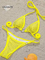 Купальник з камінням Yellow (розмір на вибір)