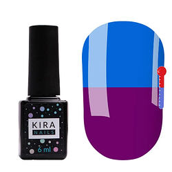 Гель-лак Kira Nails Termo №T20, 6 мл (насичений фіолетовий, при нагріванні - яскраво-блакитний)