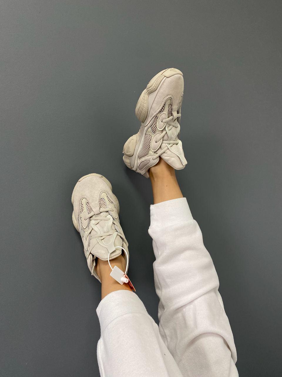 Кросівки чоловічі бежеві Adidas Yeezy Boost 500 Blush (00651)