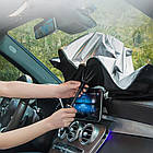 Сонцезахисна парасолька на лобове скло + Подарунок Автомобільний USB адаптер / Захисна шторка в машину, фото 2