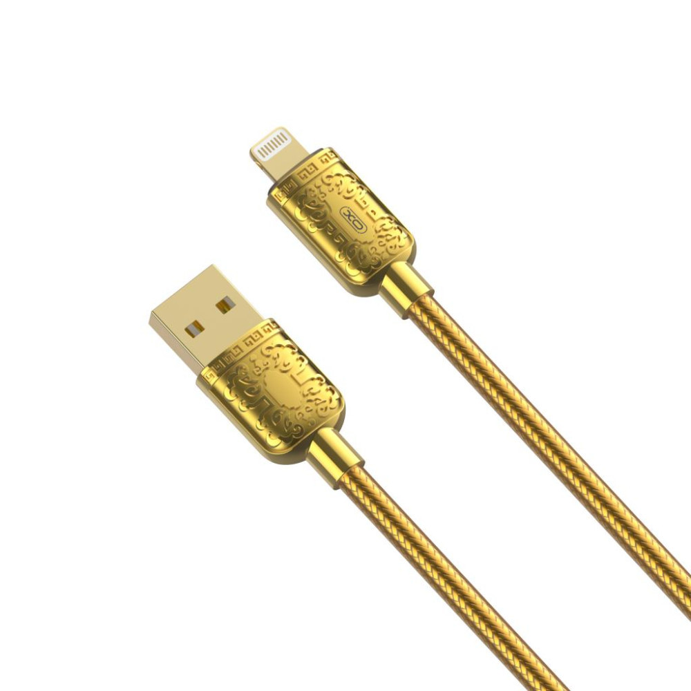 Кабель Lightning XO NB216 2.4A Gold Series USB to Lightning L=1M (Золотий)