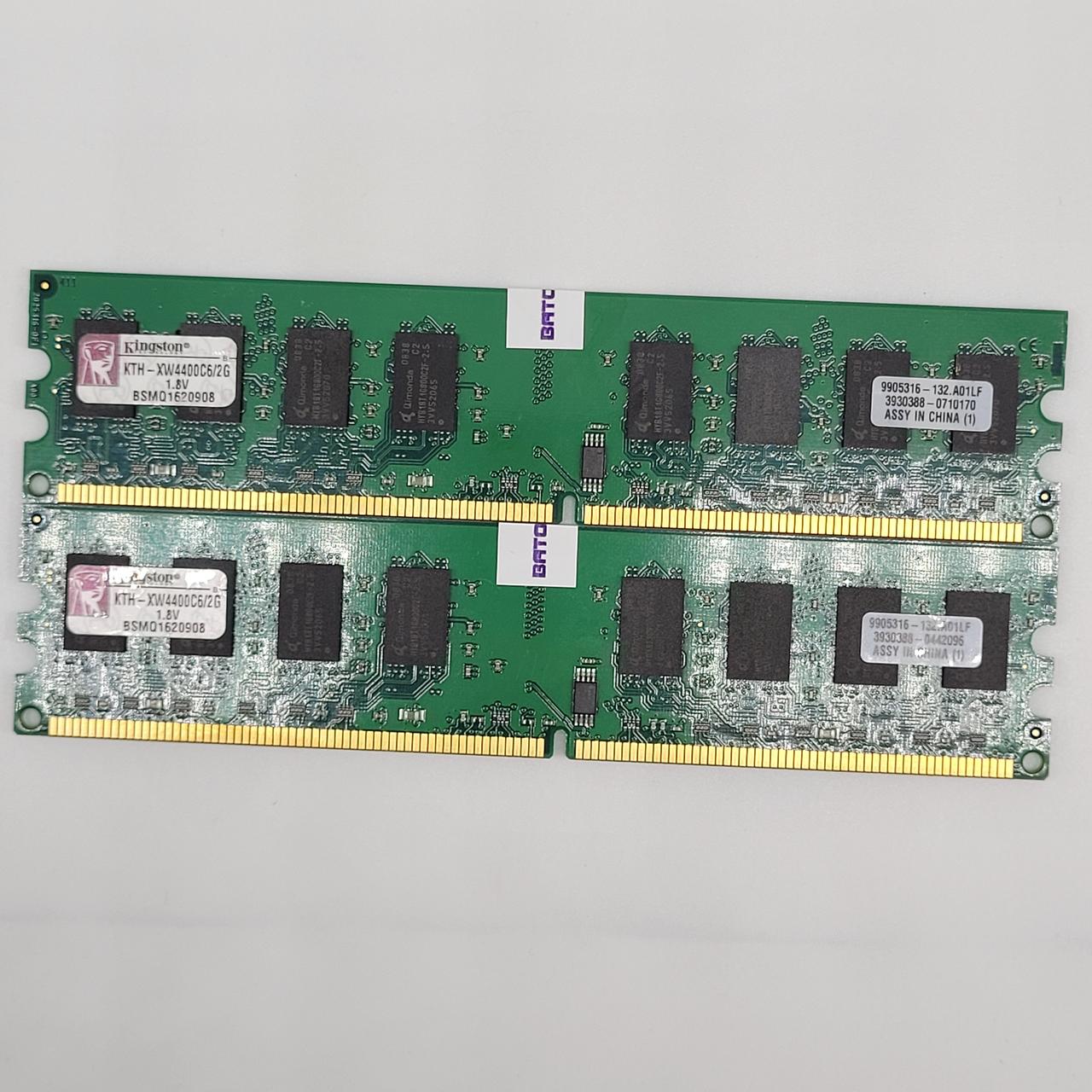 Оперативна пам'ять Kingston DDR2 4Gb (2x2Gb) 800MHz PC2-6400U 2R8 CL6 (KTH-XW4400C6/2G) Б/В
